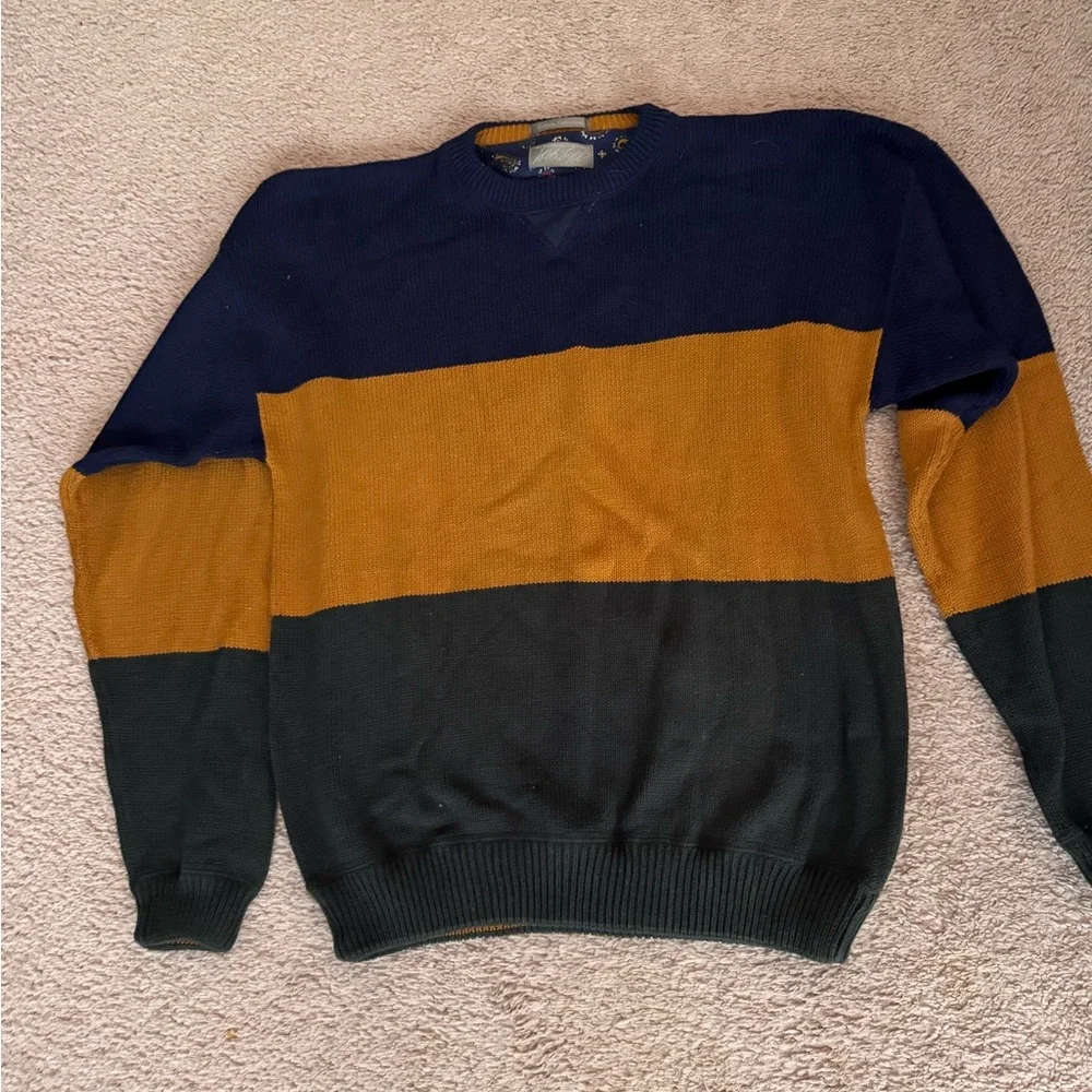 Vintage Kensington Collection color block sweater - Picture 3 of 4